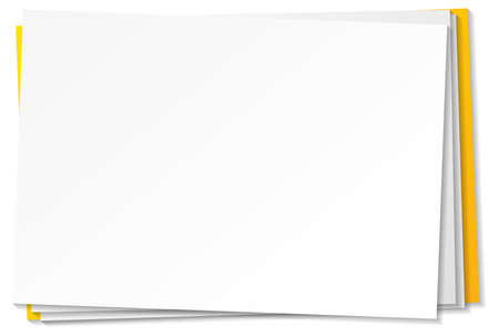 Blank paper note template on white background illustrationのイラスト素材