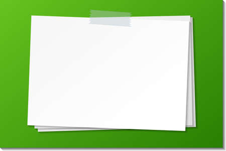 Empty paper note template stick with tape  illustrationのイラスト素材
