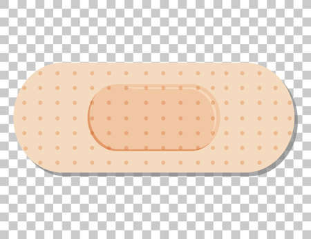 Medical plaster isolated on transparent background illustrationのイラスト素材