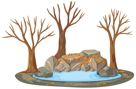 Isolated tree on white background illustrationのイラスト素材