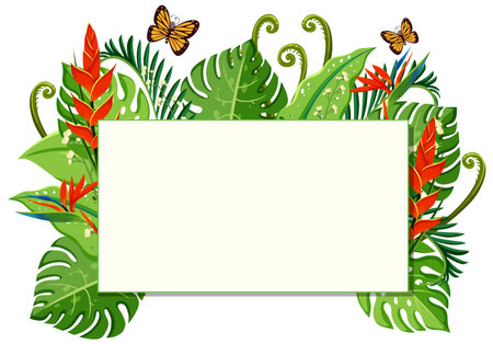 Floral spring banner template illustrationのイラスト素材