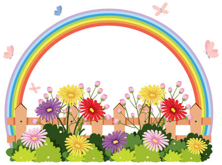 Floral spring banner template illustrationのイラスト素材