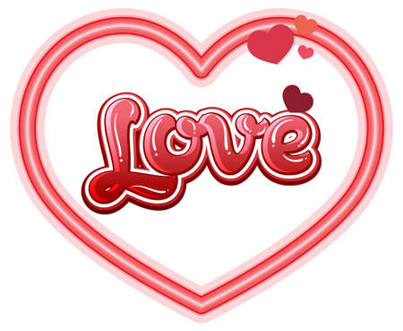 Isolated hear icon on white background illustrationのイラスト素材