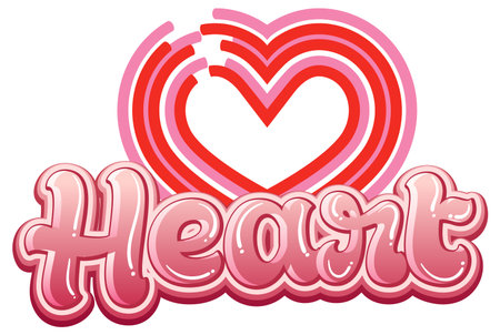Isolated heart icon on white background illustrationのイラスト素材