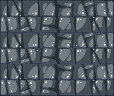 Stone tiles texture in cartoon style illustrationのイラスト素材