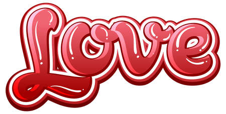 Isolated heart icon on white background illustrationのイラスト素材