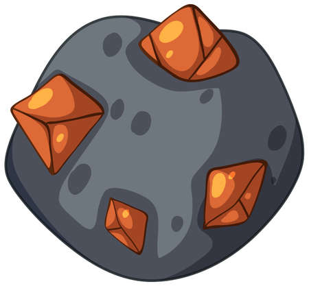 Fantasy comic planet isolated on white background illustrationのイラスト素材