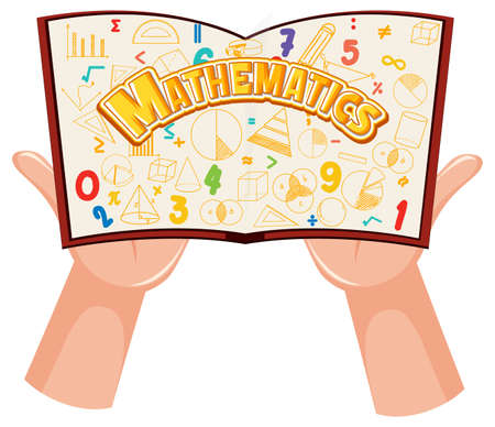 Doodle math formula with Mathematics font illustrationのイラスト素材