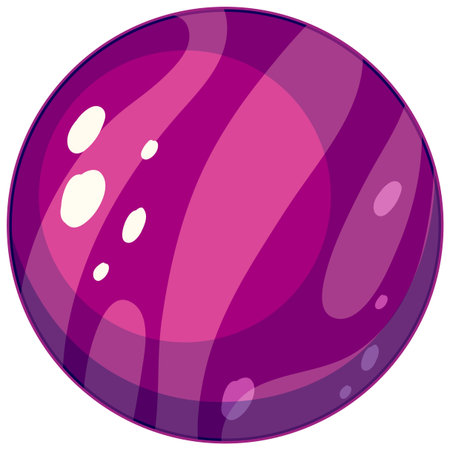 Fantasy comic planet isolated on white background illustrationのイラスト素材