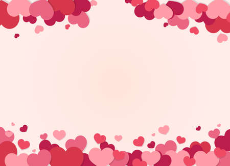Red heart seamless background illustrationのイラスト素材