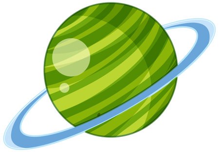 Fantasy comic planet isolated on white background illustrationのイラスト素材