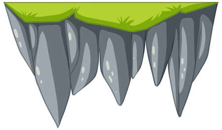 Stalactite stalagmite in cartoon style illustrationのイラスト素材