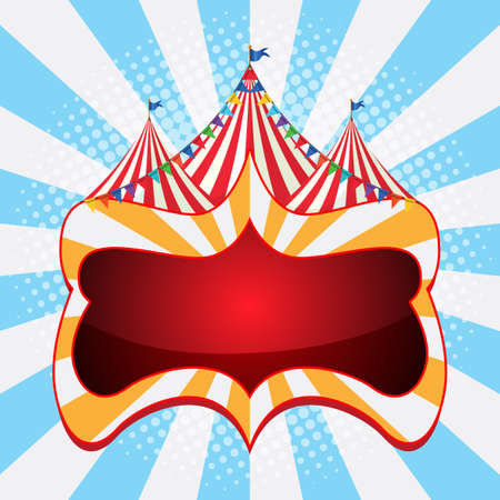 Empty Carnival Circus Banner  illustrationのイラスト素材