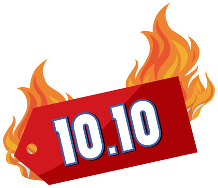 10.10 font logo for advertising illustrationのイラスト素材