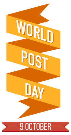 World post day logo banner illustrationのイラスト素材