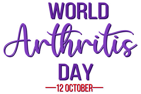World Arthritis Day lettering banner illustrationのイラスト素材