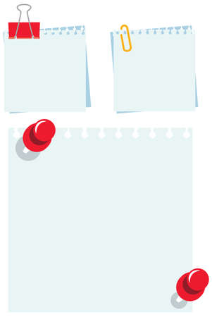 Empty notes template on white background illustrationのイラスト素材