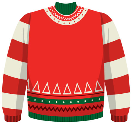 Christmas sweater in cartoon style isolated illustrationのイラスト素材