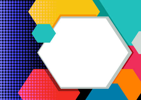 Abstract hexagon background design template illustrationのイラスト素材