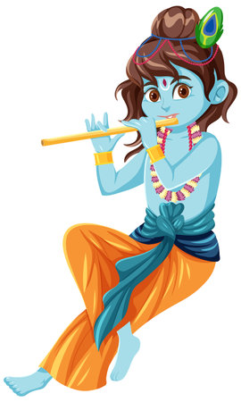 Indian gog on white background illustrationのイラスト素材