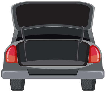 A car boot on white background illustrationのイラスト素材