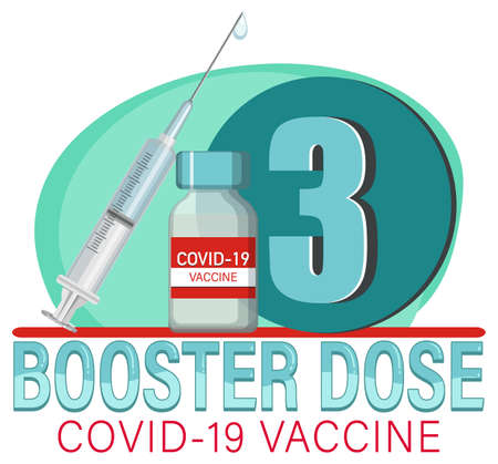 Booster shorts covid 19 vaccine logo illustrationのイラスト素材