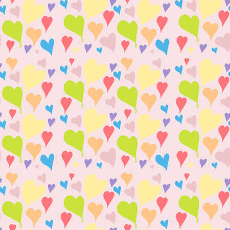 Colourful heart seamless pattern illustrationのイラスト素材