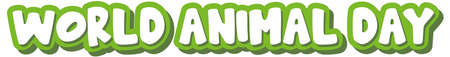 World Animal Day logo banner illustrationのイラスト素材
