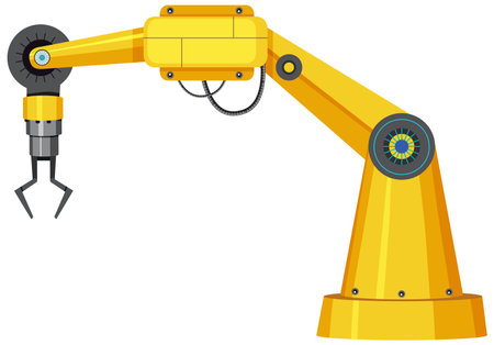 Machine robotic robot arm hand  illustrationのイラスト素材