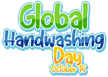 Global Handwashing Day banner design illustrationのイラスト素材