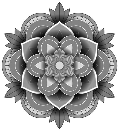 Vintage mandala with thin lines illustrationのイラスト素材