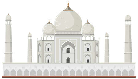 Mosque building on white background illustrationのイラスト素材