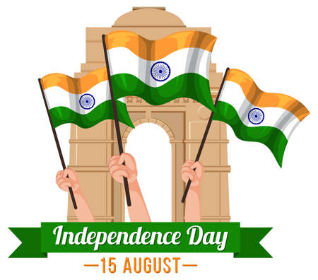 Happy India independence day illustrationのイラスト素材