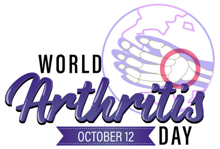 World arthritis day word banner design illustrationのイラスト素材