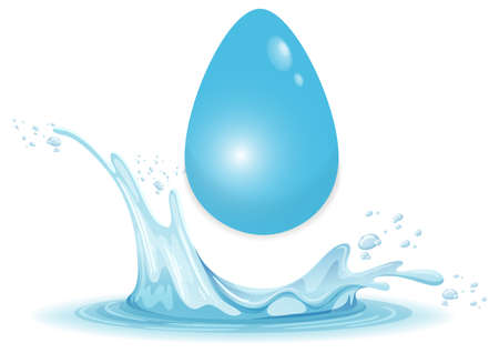 A water splash on white background illustrationのイラスト素材