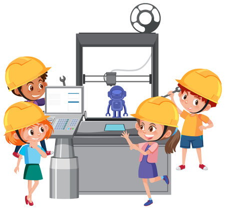 Concept of automation industry illustration