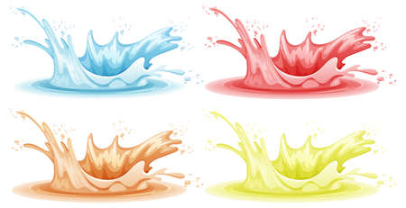 A water splash on white background illustrationのイラスト素材