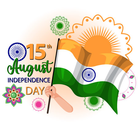 India Independence Day Poster illustration