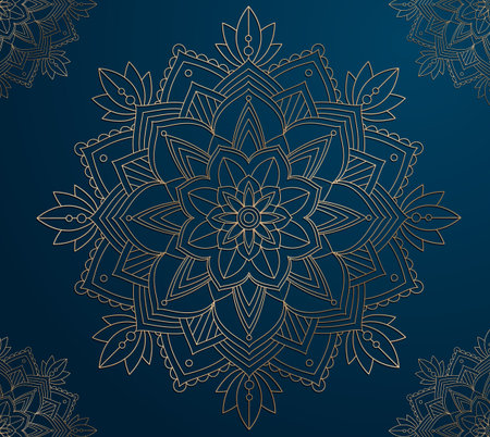 Beautiful mandala background template illustrationのイラスト素材