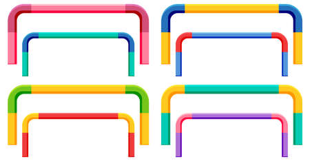 Playground parallel bars on white background illustrationのイラスト素材