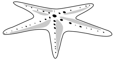 Black and white doodle character illustrationのイラスト素材
