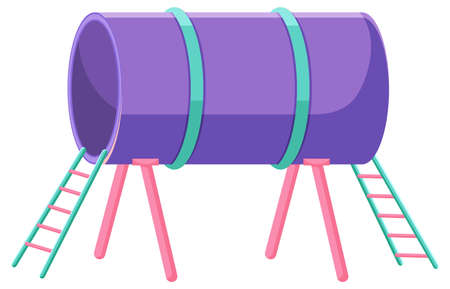 Playground tunnel on white background illustrationのイラスト素材