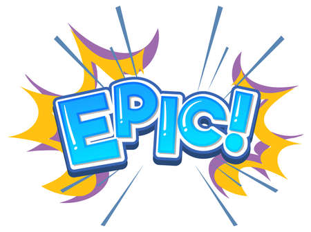 Epic word expression icon illustrationのイラスト素材