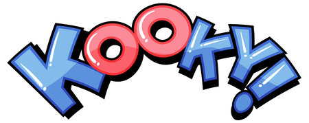 Kooky isolated word text illustrationのイラスト素材