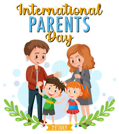 National Parents Day Poster Template illustrationのイラスト素材