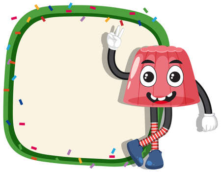 Cute dog and duck shaking hands illustrationのイラスト素材