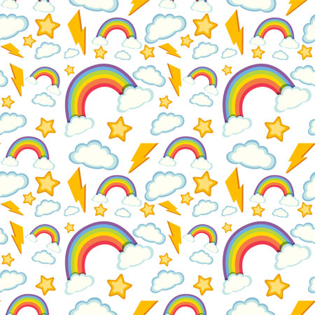 Funny food cartoon character in garden banner illustrationのイラスト素材