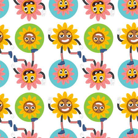 Photo jigsaw puzzle game template illustrationのイラスト素材