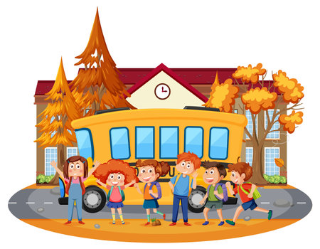 Set of cartoon character and objects illustrationのイラスト素材