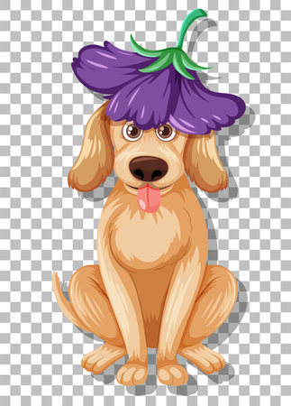 Girl and dog photo puzzle game template illustrationのイラスト素材